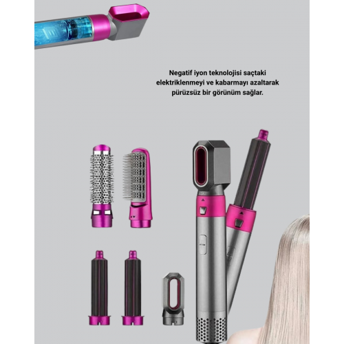 5’i 1 Arada Saç Şekillendirme Makinesi Hızlı Kuruma ve Kuaför Kalitesinde Sonuç 5’i 1 Arada Saç Şekillendirme Makinesi Hızlı Kuruma ve Kuaför Kalitesinde Sonuç