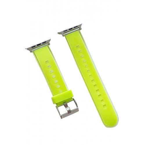 Watch 45mm Jelly Silikon Kordon - Yeşil-(5796)