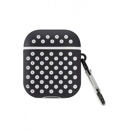 Airpods 3 (3.nesil) Spor Delikli Kılıf - Siyah-Beyaz-(5796)