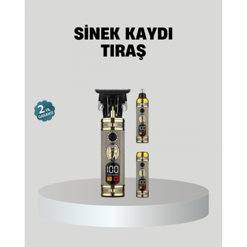 T Bıçaklı Profesyonel Saç ve Sakal Düzeltici – 8 Kılavuz Tarağı 2’si 1 Arada Burun ve Sakal Trimmer