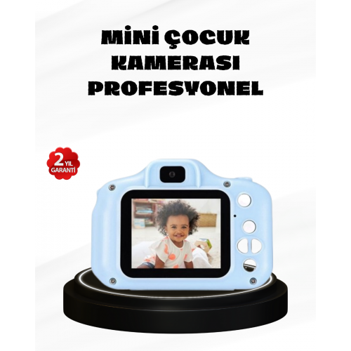 Çocuklar İçin Mini Dijital Kamera – 1080p HD 2.0 İnç Ekran Komik Filtreli ve Şarjlı