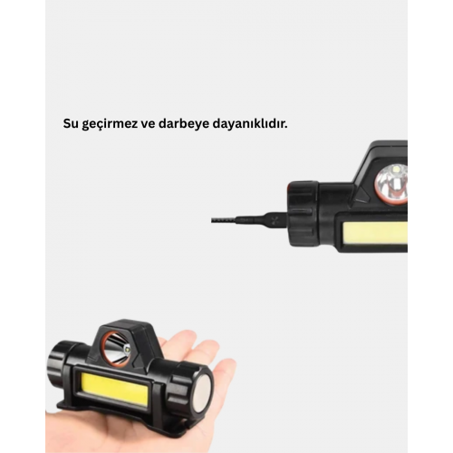 Kamp ve Doğa İçin Şarjlı LED Baş Feneri – Mıknatıslı Su Geçirmez