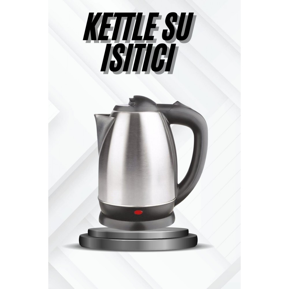 Kettle Su Isıtıcı C F Priz Uyumlu 220 - 240 V Paslanmaz Çelik Kablolu