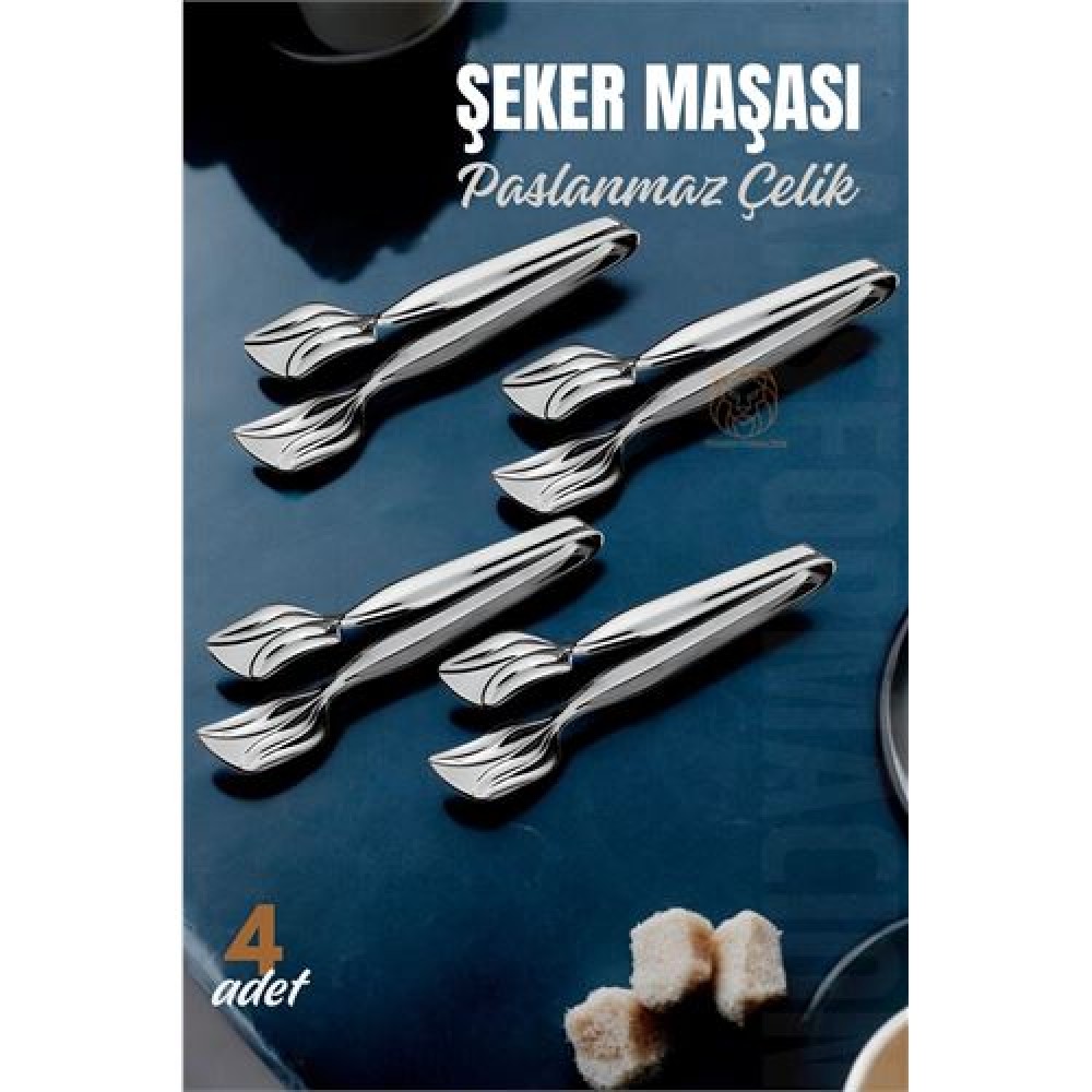 Turk Şeker Maşası Paslanmaz Çelik 4 ADET