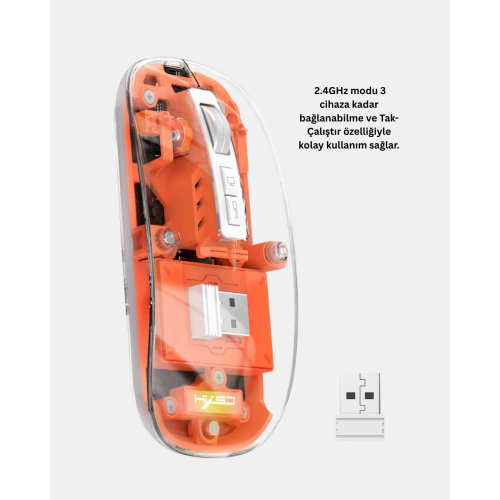 Kablosuz Çift Modlu Mouse – Bluetooth 5.0 + 2.4GHz Kablosuz Çift Modlu Mouse – Bluetooth 5.0 + 2.4GHz