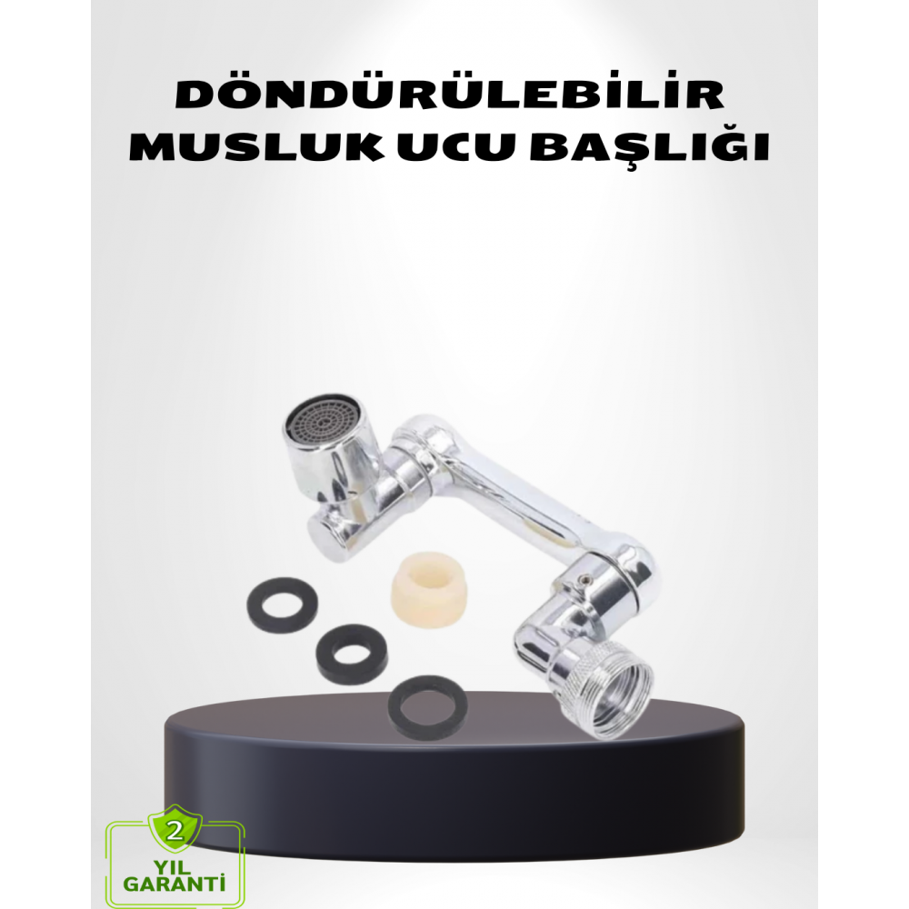 1080° Dönebilen Musluk Ucu – Su Tasarruflu Esnek ve 360° Çift Eksenli Başlık