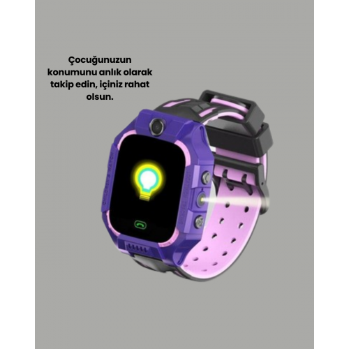 S10 Mor Çocuk Takip Saati Elektronik Bariyer ve Sesli Mesaj Destekli S10 Mor Çocuk Takip Saati Elektronik Bariyer ve Sesli Mesaj Destekli