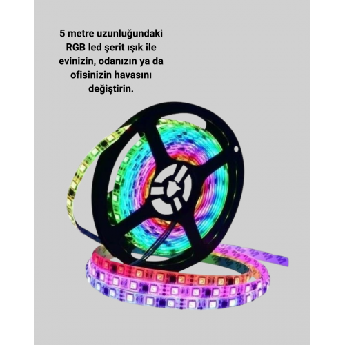 Kumandalı 5 Metre Şerit LED Dekoratif Aydınlatma