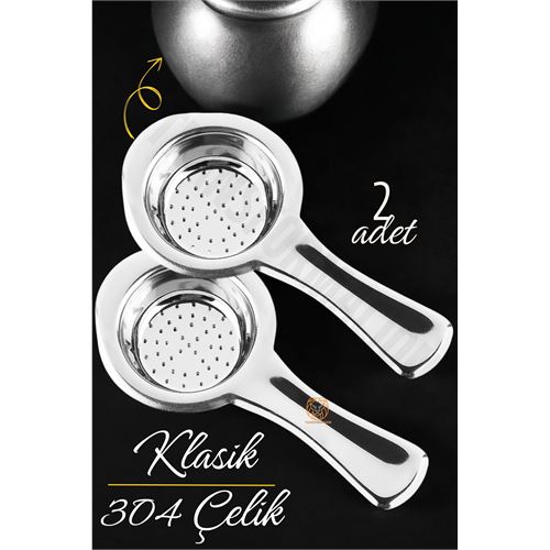 Turk Klasik Çay Süzgeci 304 Paslanmaz Çelik 2 ADET