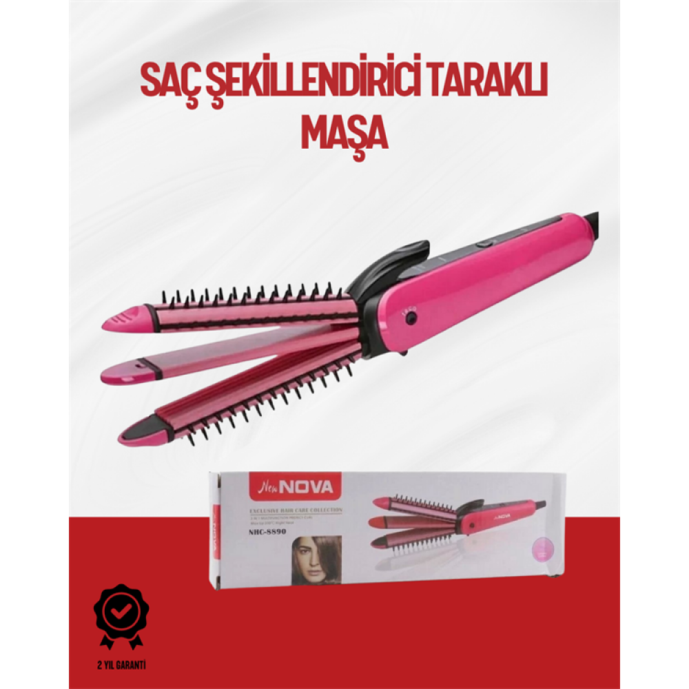 Saçı Sabitleyen Çok Fonksiyonlu Saç Maşası