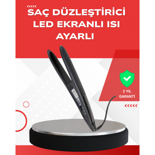 Profesyonel 2025 Saç Düzleştirici Isı Ayarlı Titanyum Seramik Plakalı A Kalite Orijinal