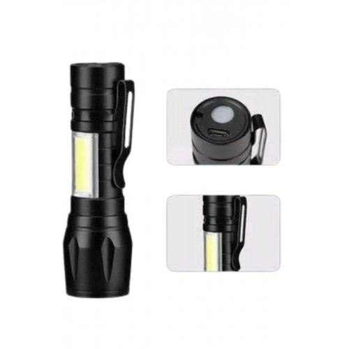 Led Lamba El Feneri Küçük Taşınabilir USB Şarjlı Acil Durum Lambası