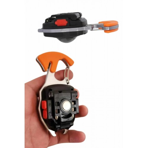 7 Modlu Mini Led Lamba Anahtarlık USB Şarjlı Kamp İçin Taşınabilir