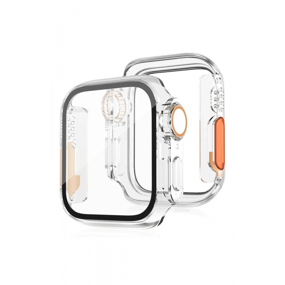 Apple Watch 45mm Watch 49mm Kasa Dönüştürücü ve Ekran Koruyucu - Şeffaf-(5796)
