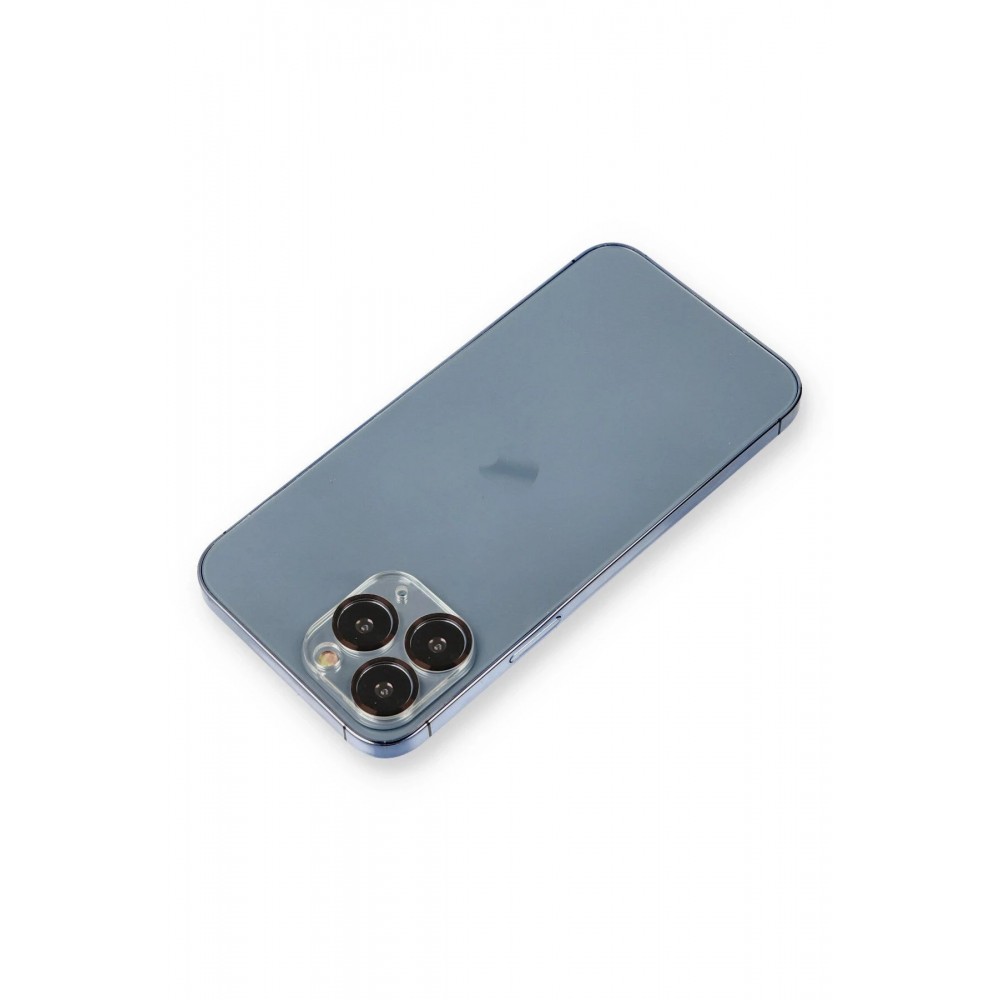 iPhone 11 Pro Max Metal Kamera Lens Koruma Cam - Siyah-(5796)