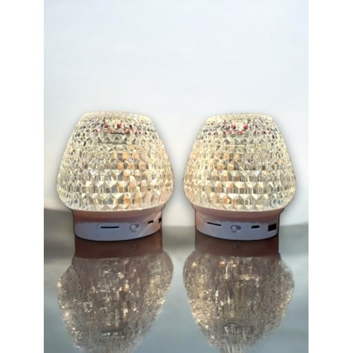 G5 Kristal Şarjlı Masa Lambası - 7 Renk Gece Lambası ve Bluetooth Hoparlör