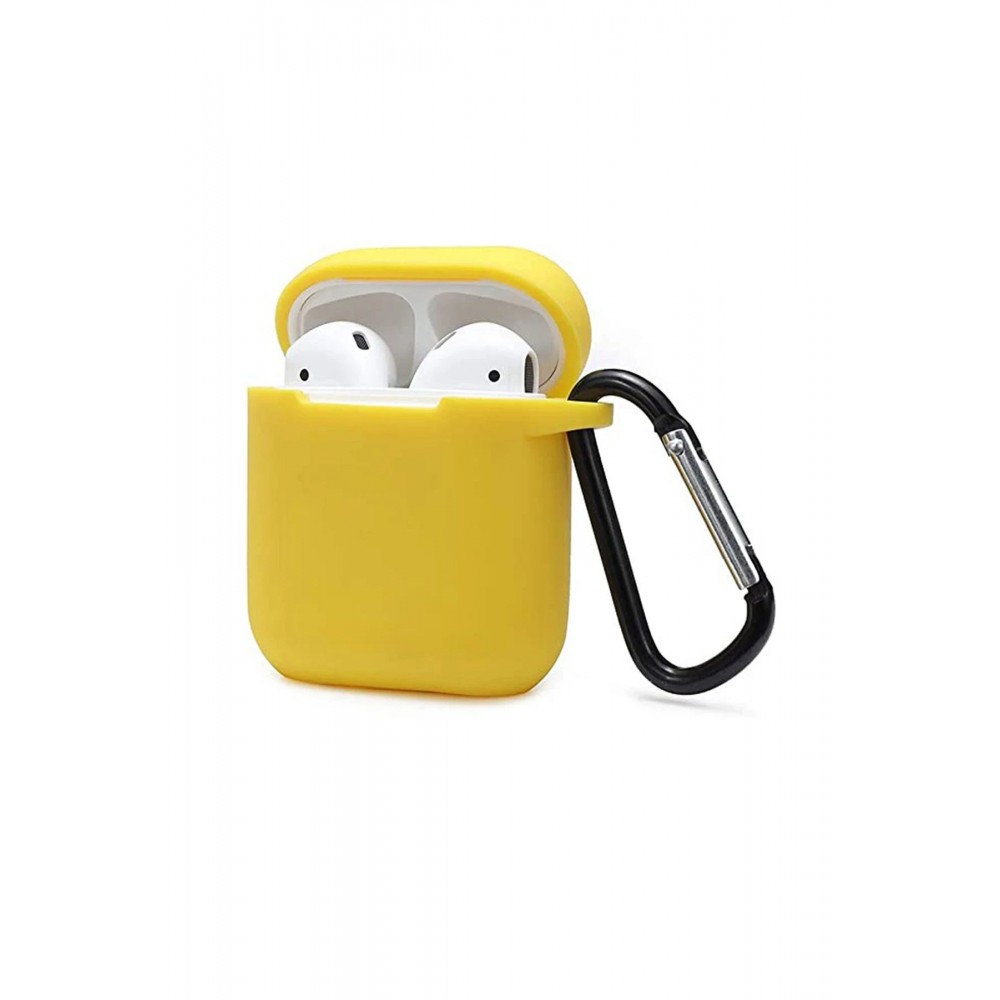 Airpods 2 (2.nesil) Sert Silikon Kılıf - Sarı-(5796)
