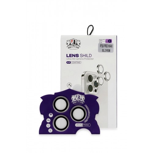 iPhone 16 Pro Max Bilvis Titan Kamera Lens - Titan Gri-(5796)