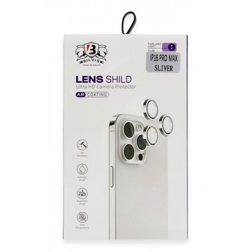 iPhone 16 Pro Max Bilvis Titan Kamera Lens - Titan Gri-(5796)