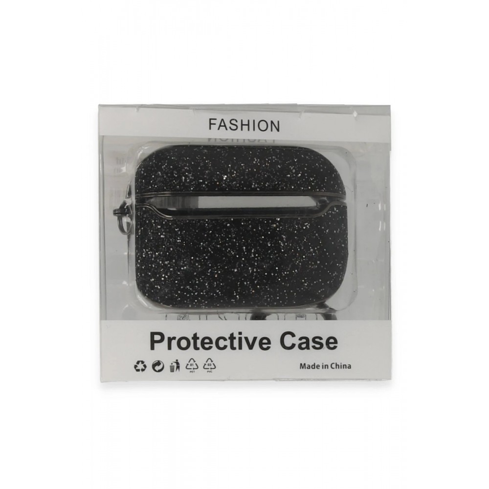 Airpods 3 (3.nesil) Spell Simli Kılıf - Siyah-(5796)