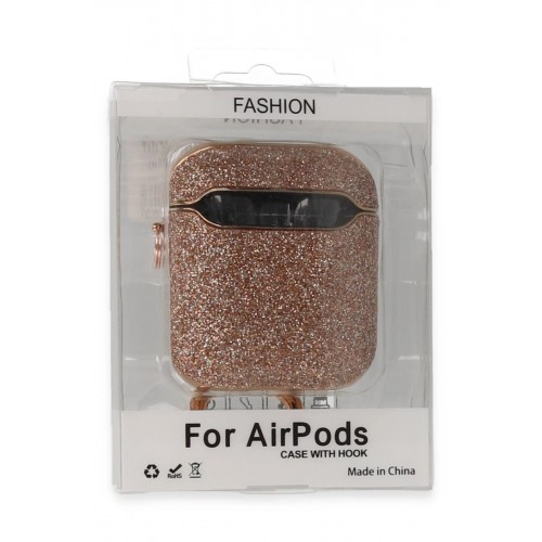 Airpods 2 (2.nesil) Spell Simli Kılıf - Rose Gold-(5796)