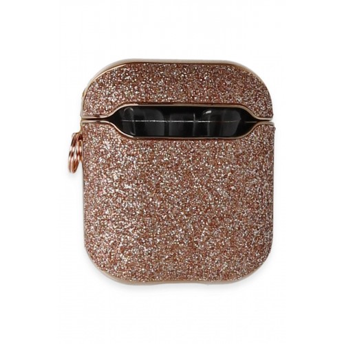 Airpods 2 (2.nesil) Spell Simli Kılıf - Rose Gold-(5796) Airpods 2 (2.nesil) Spell Simli Kılıf - Rose Gold-(5796)