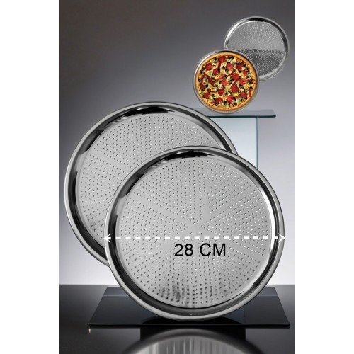 Turk Lahmacun Pizza Pide Pişirme Tepsisi 28 CM 2 li SET