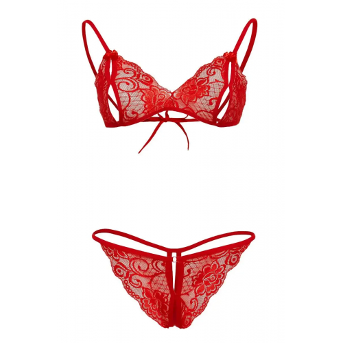 Kırmızı Dantelli Fantazi Sütyen ve G-String Takım TM2048 Kırmızı Dantelli Fantazi Sütyen ve G-String Takım TM2048