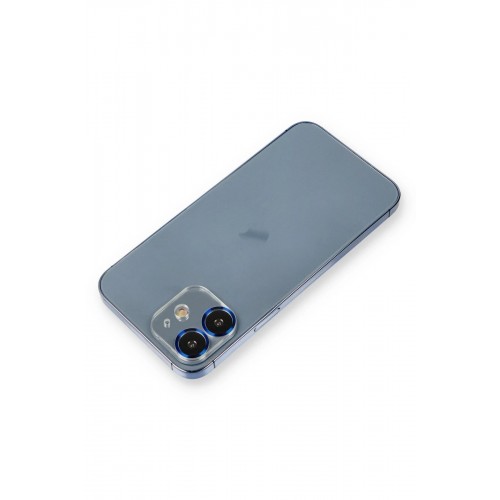 iPhone 12 Metal Kamera Lens Koruma Cam - Mavi-(5796)