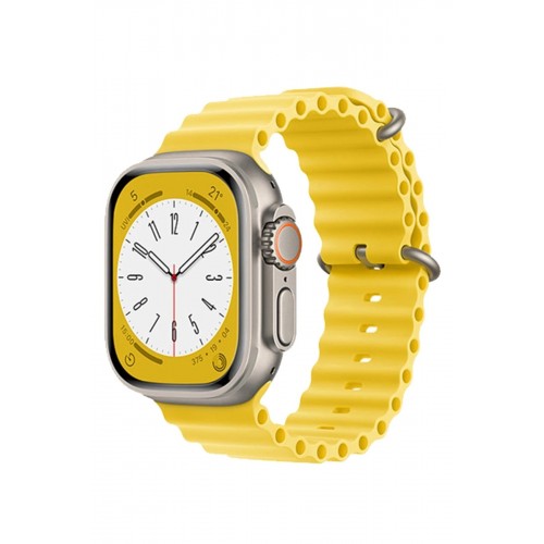 Apple Watch 42mm Ocean Kordon - Sarı-(5796)