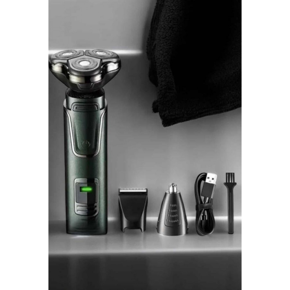 3 Başlıklı Profesyonel Saç ve Sakal Bakım Seti Vücut Burun ve Kulak Tüy Alma