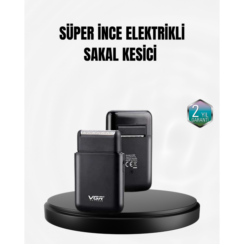 Taşınabilir Elektrikli Tıraş Makinesi USB Şarjlı 5W Motor ve 0.3 mm Hassas Kesim