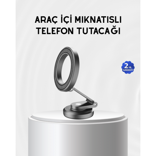 Manyetik Katlanabilir Araç Telefon Tutucu – MagSafe Uyumlu 360° Ayarlanabilir Güçlü Mıknatıs