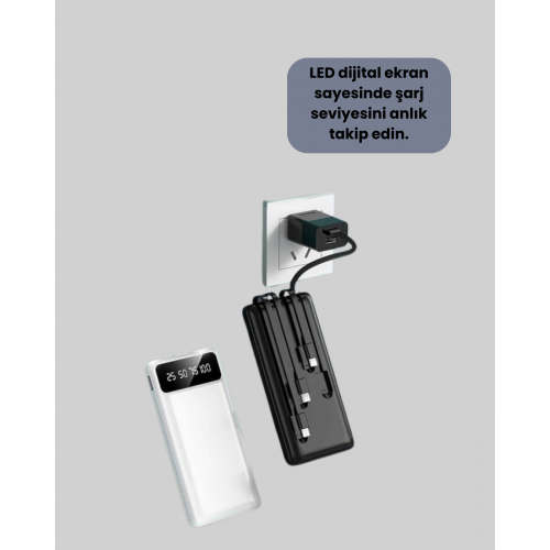 20.000mAh Taşınabilir Powerbank PD Teknolojili Çift USB Çıkışlı 20.000mAh Taşınabilir Powerbank PD Teknolojili Çift USB Çıkışlı