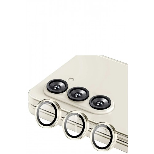 Samsung Galaxy Z Fold 5 Valdez Metal Kamera Lens - Krem-(5796)