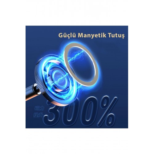 Q38 Ayarlanabilir Yapışkanlı Manyetik Magsafe Araç Tutucu - Siyah-(5796)