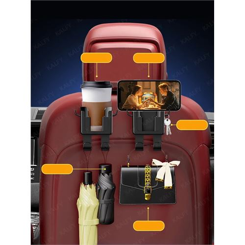 HSNET Araç Koltuk Arkası Organizer Bardak Telefon Tutucu