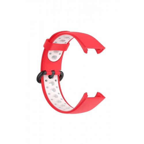 Xiaomi Redmi Watch 2 Spor Delikli Kordon - Kırmızı-Beyaz-(5796) Xiaomi Redmi Watch 2 Spor Delikli Kordon - Kırmızı-Beyaz-(5796)