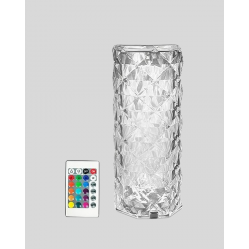 Kristal Tasarımlı RGB LED Gece Lambası – Kumandalı Renk Değiştiren Dekoratif Işık Kristal Tasarımlı RGB LED Gece Lambası – Kumandalı Renk Değiştiren Dekoratif Işık