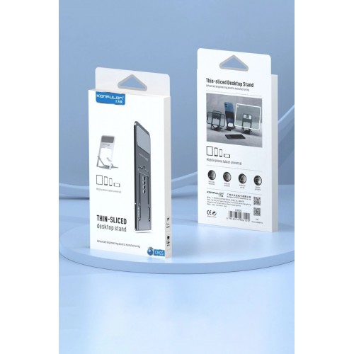 CM25 Ayarlanabilir Katlanabilir Masaüstü Telefon Tutucu - Siyah-(5796)