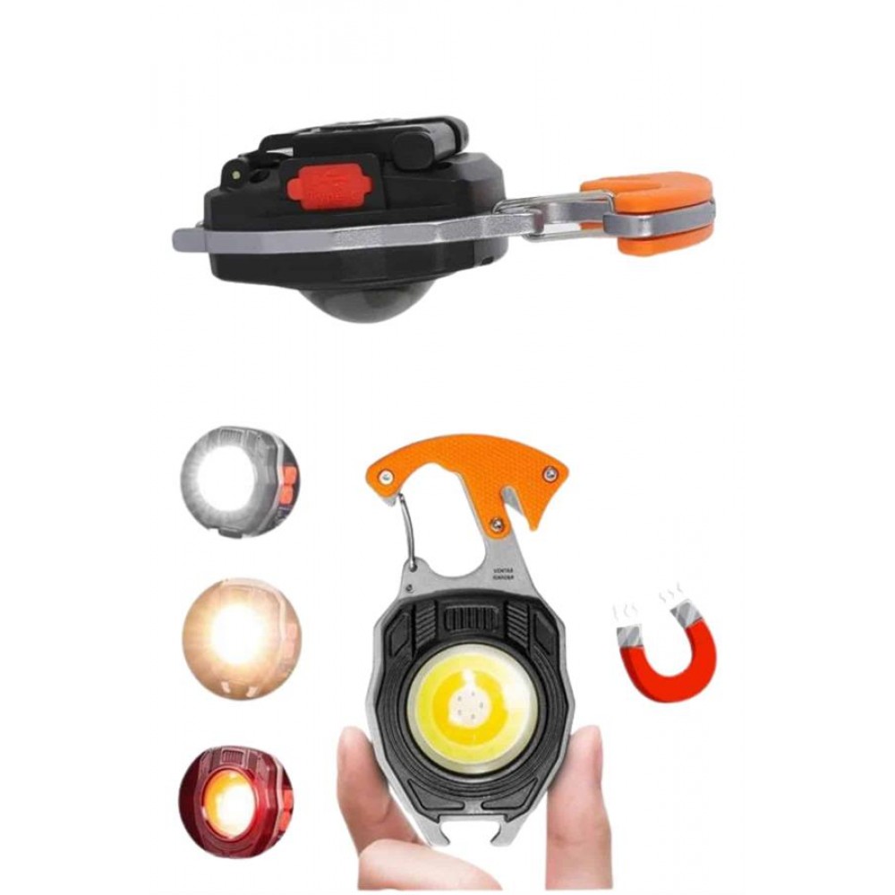 Çok İşlevli Acil Durum Işığı USB Şarjlı Cep Feneri 7 Farklı Mod