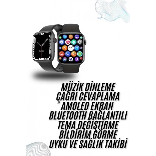 Plastik Kordonlu Kalp Atışı Uyku Takibi ve Çağrı Cevaplayabilen Akıllı Saat