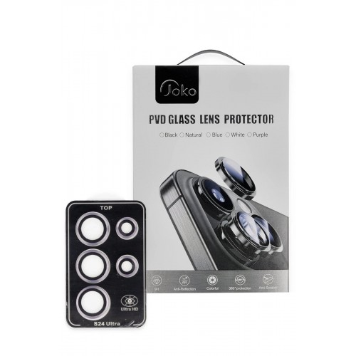 Samsung Galaxy S24 Ultra PVD Metal Kamera Lens - Pembe-(5796)