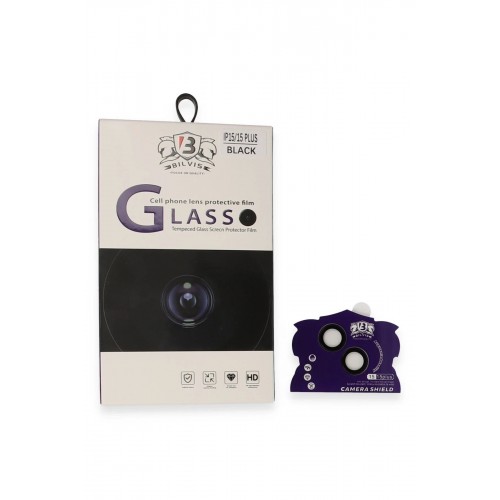iPhone 15 Bilvis Titan Kamera Lens - Siyah-(5796)