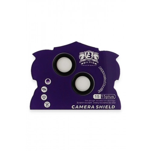 iPhone 15 Bilvis Titan Kamera Lens - Siyah-(5796)