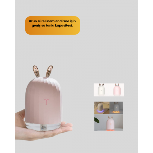 Tavşan Kulak Tasarımlı 200 ml USB Aroma Difüzör ve Hava Nemlendirici Tavşan Kulak Tasarımlı 200 ml USB Aroma Difüzör ve Hava Nemlendirici