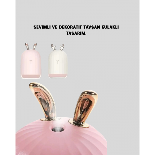 Tavşan Kulak Tasarımlı 200 ml USB Aroma Difüzör ve Hava Nemlendirici Tavşan Kulak Tasarımlı 200 ml USB Aroma Difüzör ve Hava Nemlendirici