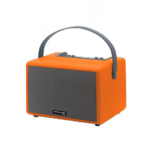F31 50W Sürücülü 2 Adet Mikrofonlu BT 5.2 Kablosuz Hoparlör - Turuncu-(5796)