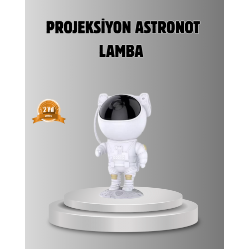 Astronot Galaksi Projeksiyon Lambası Bluetooth Bağlantılı ve Uzaktan Kontrollü