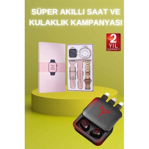 Powerbank Özellikli Bluetooth Kulaklık ve Nabız Ölçer Akıllı Saat Bileklik Hediyeli Powerbank Özellikli Bluetooth Kulaklık ve Nabız Ölçer Akıllı Saat Bileklik Hediyeli